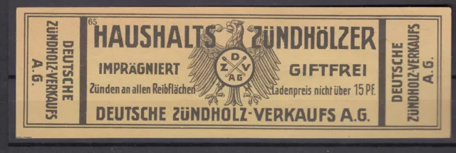 Alt-Deutschland   902  Haushaltsschachteletikett    (  ca.  100 Jahre alt )