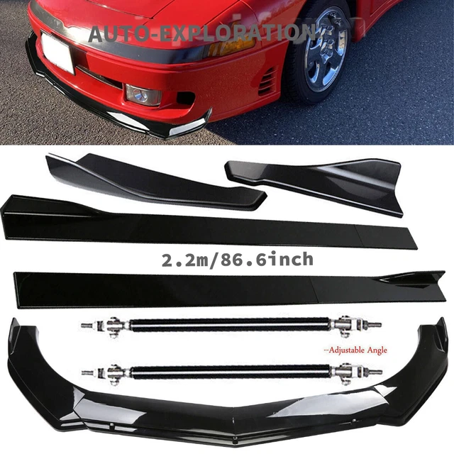 Front Bumper Lip Splitter 86.6" Side Skirts Rear Lip For Mitsubishi 3000GT