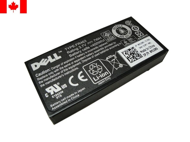 Dell Server PowerEdge PERC 5i 6i Battery Pack Genuine FR463 NU209 1Cell 7Wh 3.7V