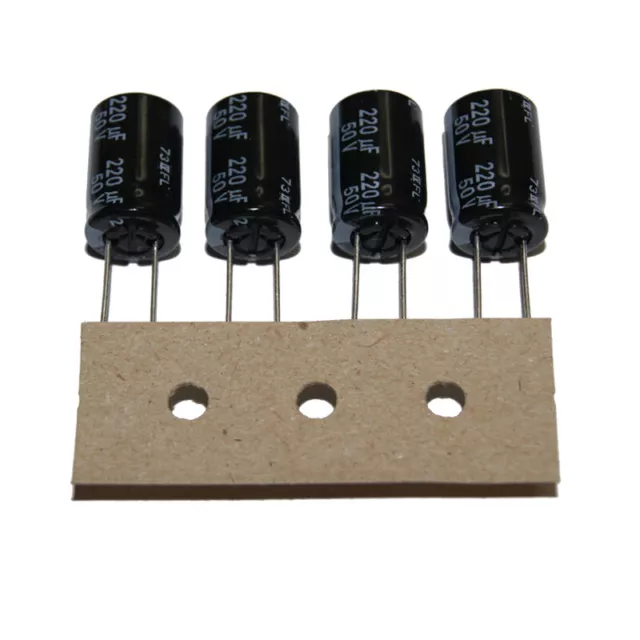 220uF 50V Low ESR Radial Electrolytic Capacitor, Panasonic Pack of 2,5,10 or 20