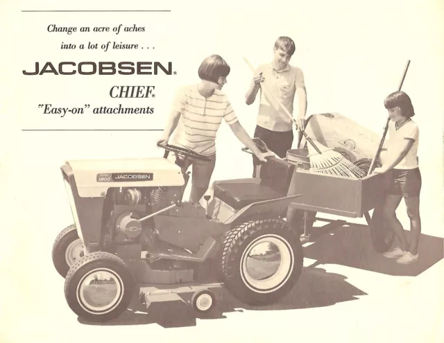 Lawn Tractor Brochure - Jacobsen - Chief Tractor Attachments - c1968 (LG327)