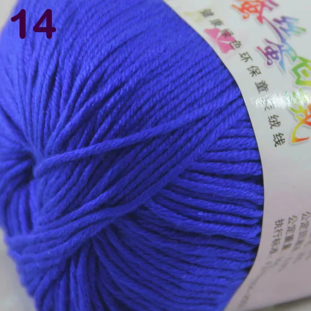Sale 1 Skeinsx50g Cashmere Silk Wool Children Hand Knit Blankets Crochet Yarn 14