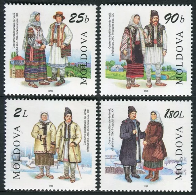 Moldavie 1998 Courrier Yvert N° 255/258 Costumes (4 Val