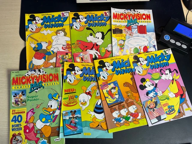 Disney Micky Vision 2 Konvolut 7 Hefte   1.Auflage  Disneyana Mickey Mouse