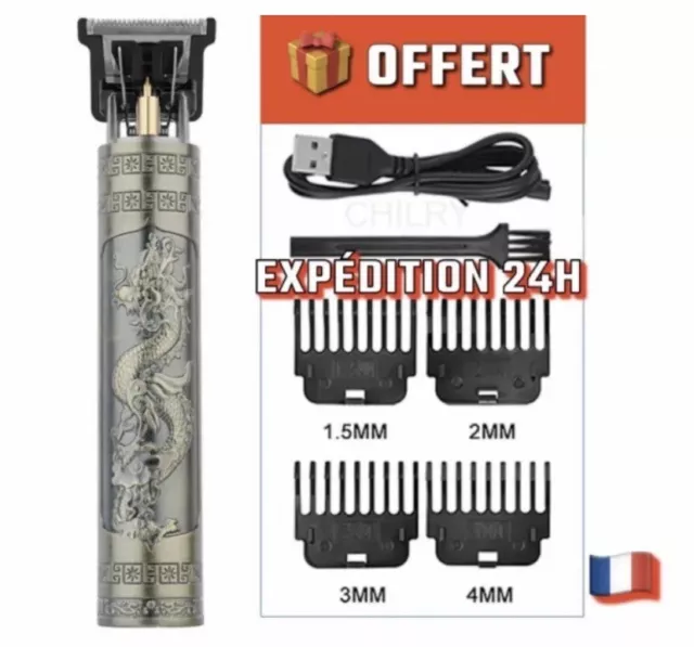 Tondeuse à cheveux professionnelle sans fil pour hommes Barbe Et cheveux Dragon