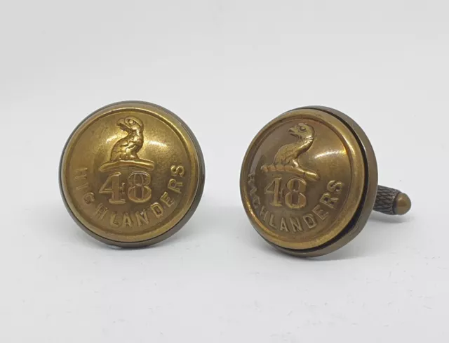 Historic cufflinks military Canadian remembrance WWI 48th Highlanders of Canada Historic cufflinks military Canadian remembrance WWI 48th Highlanders of Canada