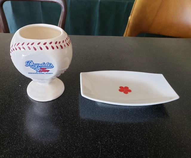Vintage Mauna Kea Resort Hawaii Tray Don Drysdale's Two Baseball  Mug Tiki Bar