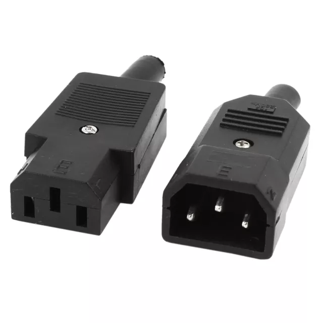 IEC 320 C14 Male to C13 Female Power Connector AC 250V 1