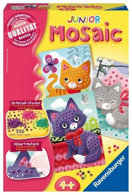 Ravensburger 18353 Mosaic Junior Kätzchen, DIY für Kinder ab 4 Jahren | Stück