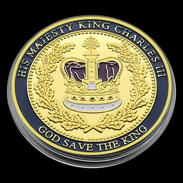 King Charles III / König Karl III Vergoldete Gedenkmünze Krönung Medaille