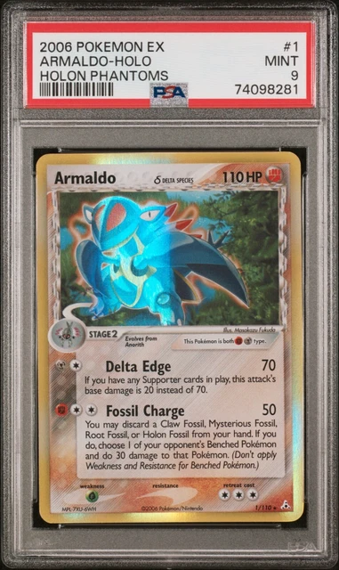 2006 Pokemon Ex Holon Phantoms Armaldo Holo #1 PSA 9 Mint