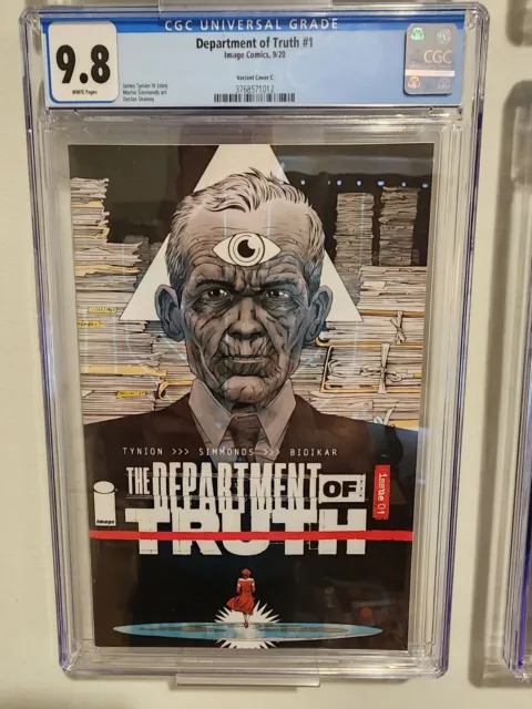 DEPARTMENT OF TRUTH #1 1:10 Variant CGC 9.8 White pages Tynion Image Comics