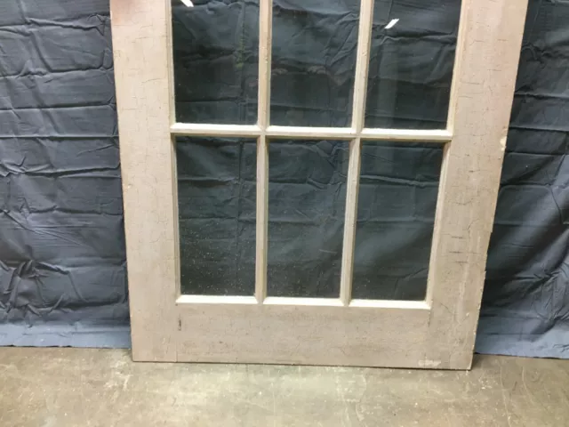 Antique Single 15 Lite Shabby 31x85 Large Glass French Door VTG Old Chic 108-22B 3