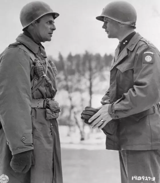 WWII Photo General Ridgeway & Gavin 82nd Airborne World War Two WW2 / 1018