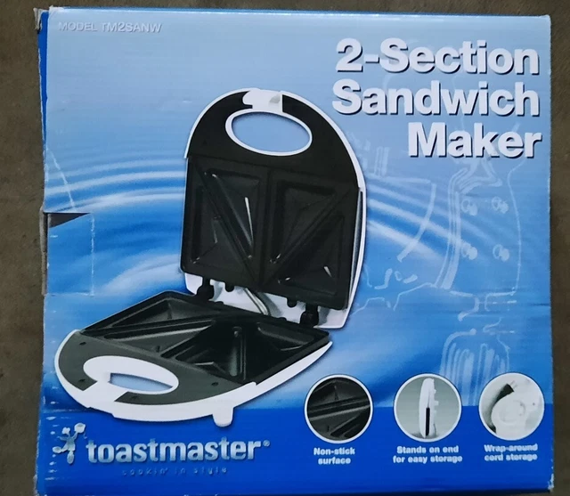 Toastmaster 2 Section Sandwich Maker Model TM2SANW