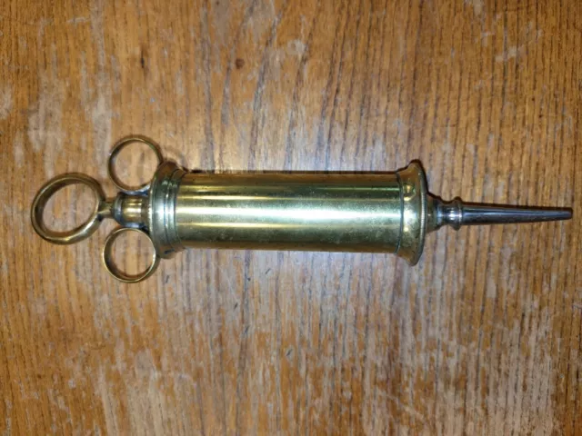 Vintage Brass Antique Medical Surgical Ear Syringe