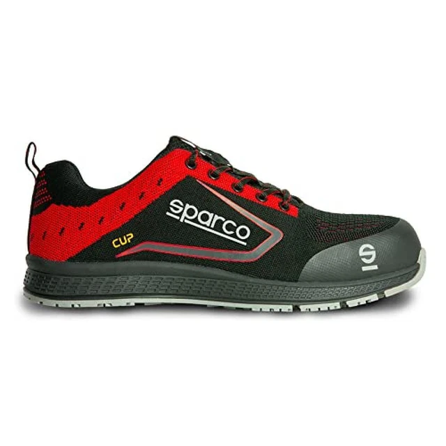 (TG. 46 EU) Sparco Scarpe Antinfortunistiche Leggere Cup S1P Albert Nero/Rosso T