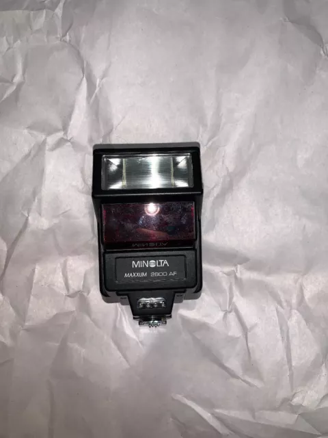 Camera Flash - Konica Minolta Maxxum 2800AF Shoe Mount Flash Great Condition