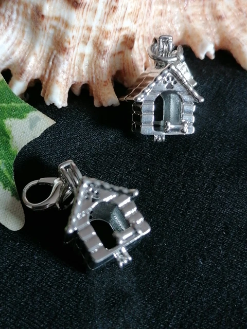 NEU ❣️ Hundehütte Charmes mit Karabiner 1,2 x 2 cm Anhänger DIY Geschenk Hund