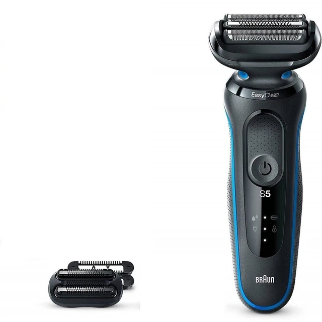 Braun Series 5 51-B1820s Wet & Dry rasoio nero/blu sistema di taglio triplo