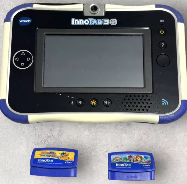 VTech InnoTab 3S Wi-Fi Learning Tablet With Swivel Camera With 2 Games Blue READ