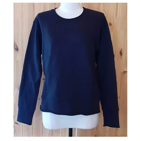 New Frank & Eileen Tee Lab James Boyfriend Navy Fleece Sweatshirt Size S