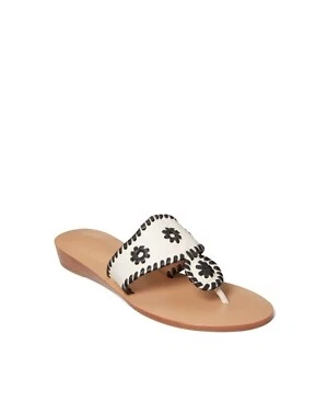 Women's Jacks Demi Wedge Sandal - Bone Black, bone black, Size 8.5