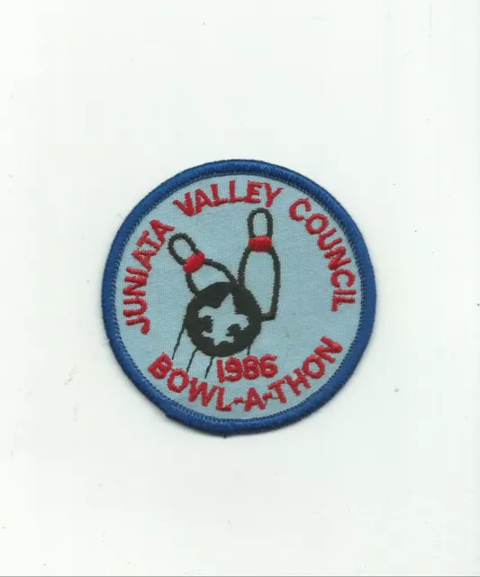 Bf Scout Bsa 1986 Juniata Valley Council Bowl-A-Thon Pennsylvania Patch Insignia