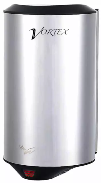 Vortex Hand Dryer Polished Stainless Steel Compact