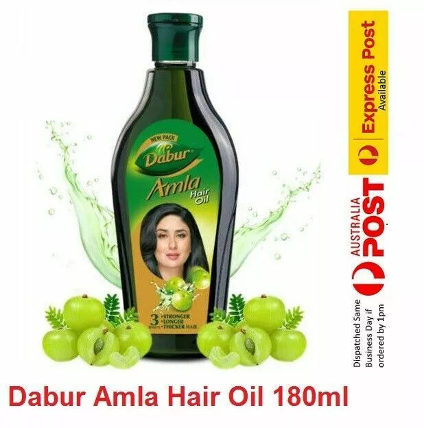 Dabur Amla Hair Oil 180ml - Herbal gooseberry Indian - Fast Hair Growth - Shine