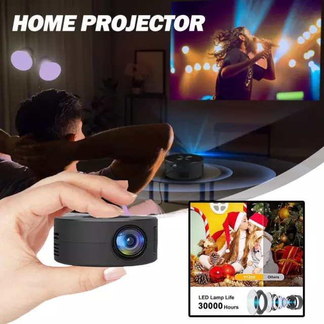 Mini projecteur LED HD 1080P Home Cinema Projecteur de cinéma maison portable F