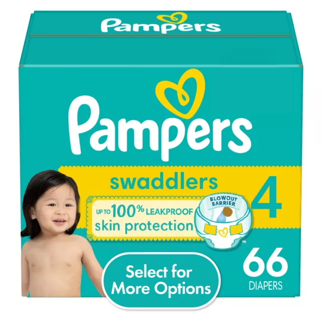 Swaddlers Diapers, Size 4, 66 Count (Select for More Options)