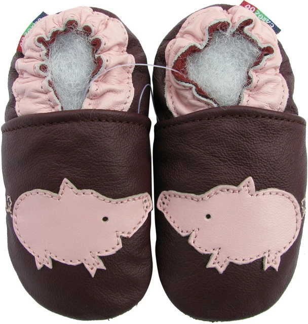 Chausson Bebe Fille Chaussons Cuir Souple Bébé Papillons 12-18