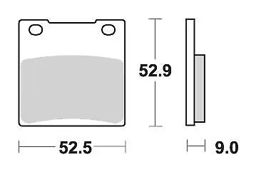 Bremsbeläge Kh63 / Kh161 Racing Dual Carbon Farbe Schwarz