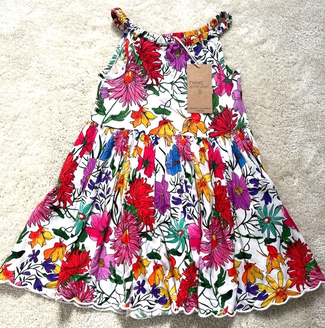 Next Girls Floral Summer Dress Age 3-4 Years (Up to 104cm)