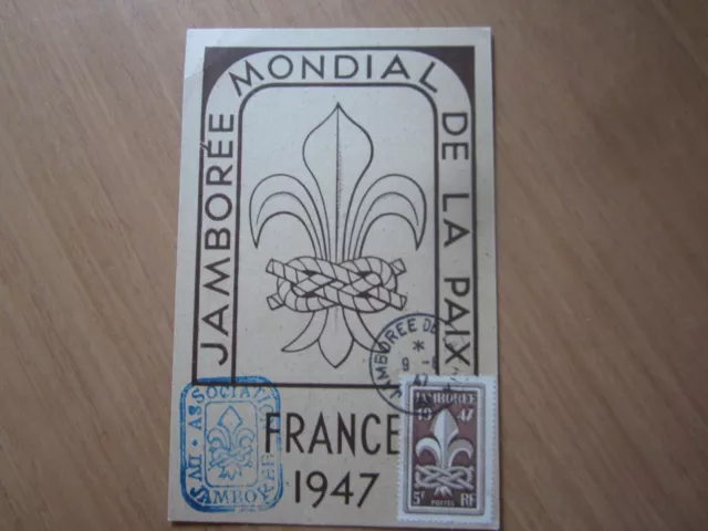 Belle Carte Maximum De France N° 787 - Jamboree + Cachet