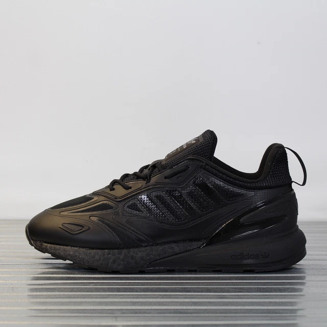 Herren Adidas Originals ZX 2K Boost 2.0 Turnschuhe dreifach schwarz GZ7740 UVP £129,99