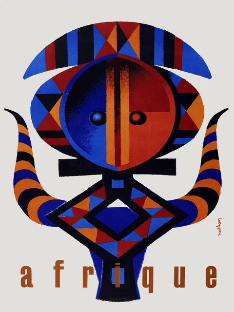 4604.afrique.african art.tribal.statue.head dress.POSTER.decor Home Office art