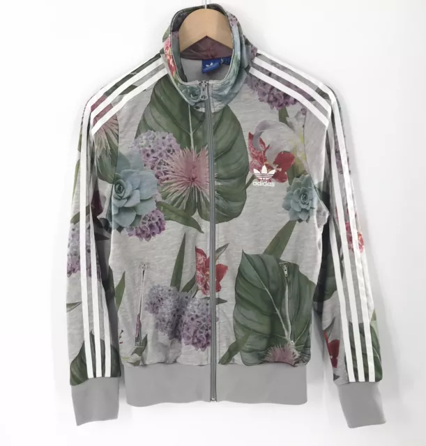 ADIDAS ORIGINALS FLORAL Firebird Jacket Size UK 14 Womens Grey Track Top SEE DES 34.99 PicClick UK