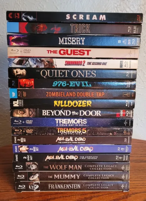 HORROR Blu-ray SLIP COVER Lot! 18 Total! NO DISCS INCLUDED.
