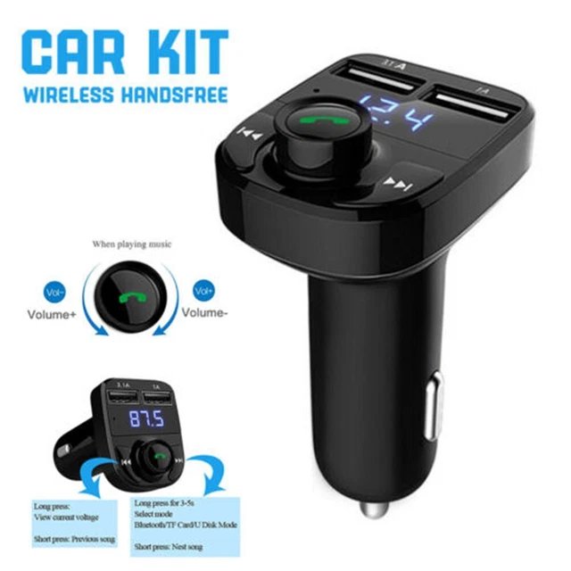 USB Transmetteur FM Bluetooth sans fil Lecteur MP3 Chargeur rapide Adaptateur