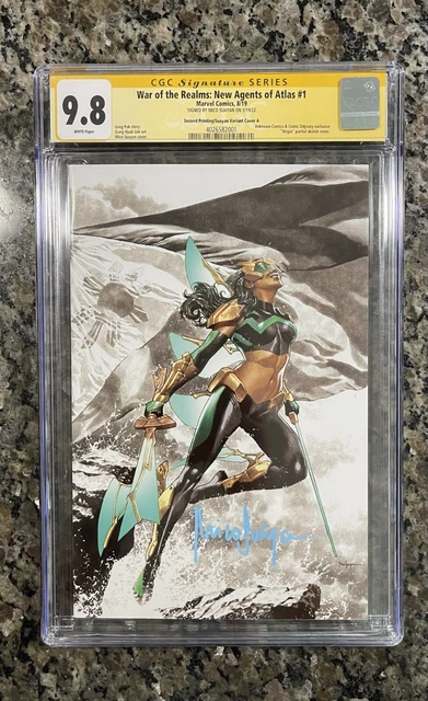 War of the Realms New Agents of Atlas #1 2nd Print - CGC 9.8 SS - Suayan Sketch!