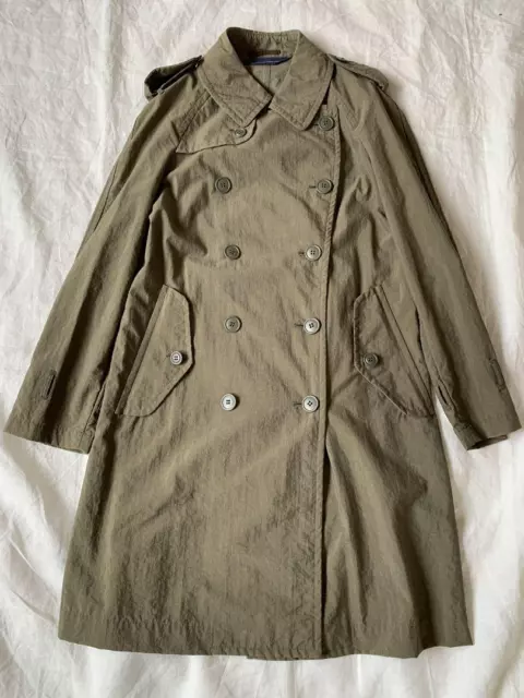 COMME DES GARCONS Curved placket trench coat khaki Used JPN $157.50 ...