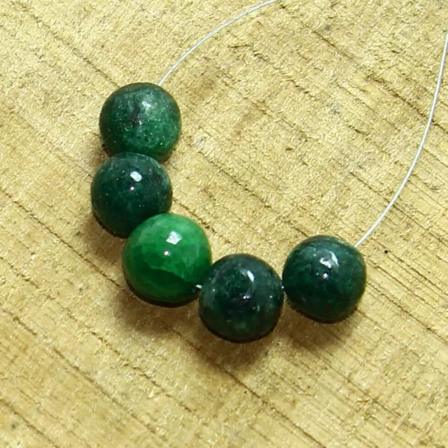 Green Aventurine Smooth Round Beads Briolette Natural Loose Gemstone Jewelry