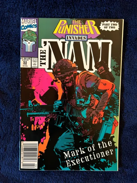 The 'Nam #53 Newsstand Marvel Comics 1991 Punisher Invades 'Nam NM