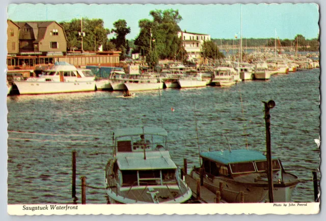 Michigan - Saugatuck Waterfront, Lake Michigan - Vintage Postcard 4x6 - Posted