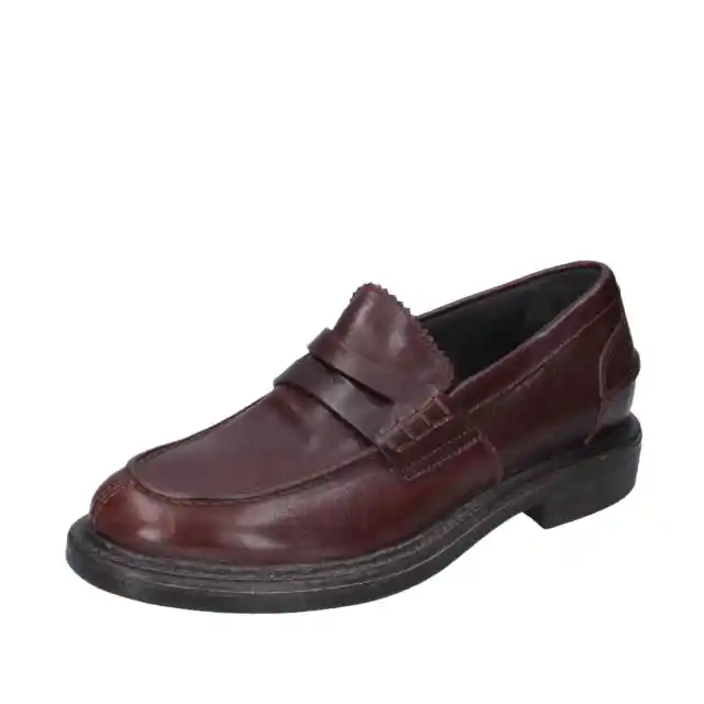 scarpe uomo MOMA mocassini marrone pelle 65305E EY516