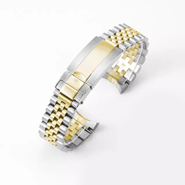 Premium Solid Stainless Steel Watch Band Strap Mens Metal Bracelet for Rolex20mm