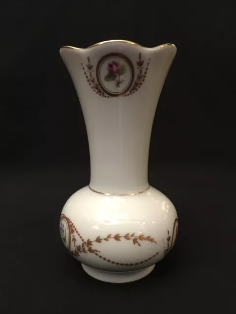 Petit VASE en Porcelaine de Limoges HAVILAND Décor Floral et Dorure 3