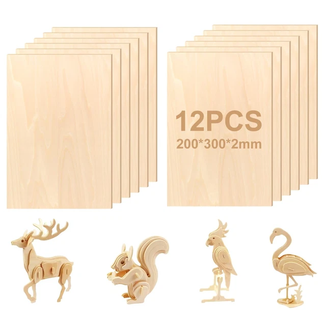 24 Pannelli Legno Di Balsa 300x200x2 Mm - Compensato Per Modellismo E Fai Da Te